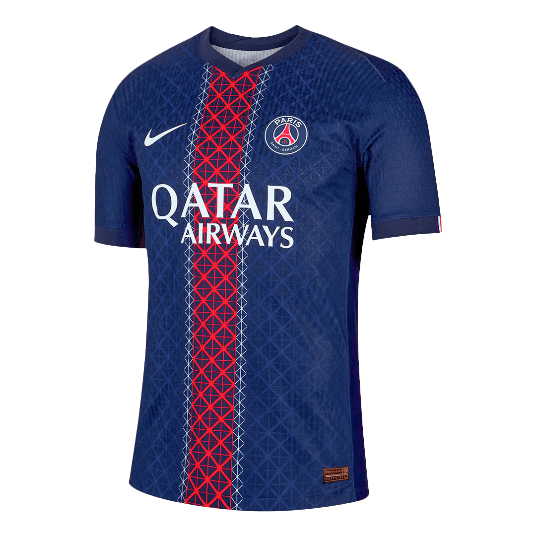 Camiseta Auténtica B.BARCOLA #29 PSG 2025/26 Primera Equipación-Versión Jugador-Camisetas Pasion Shop