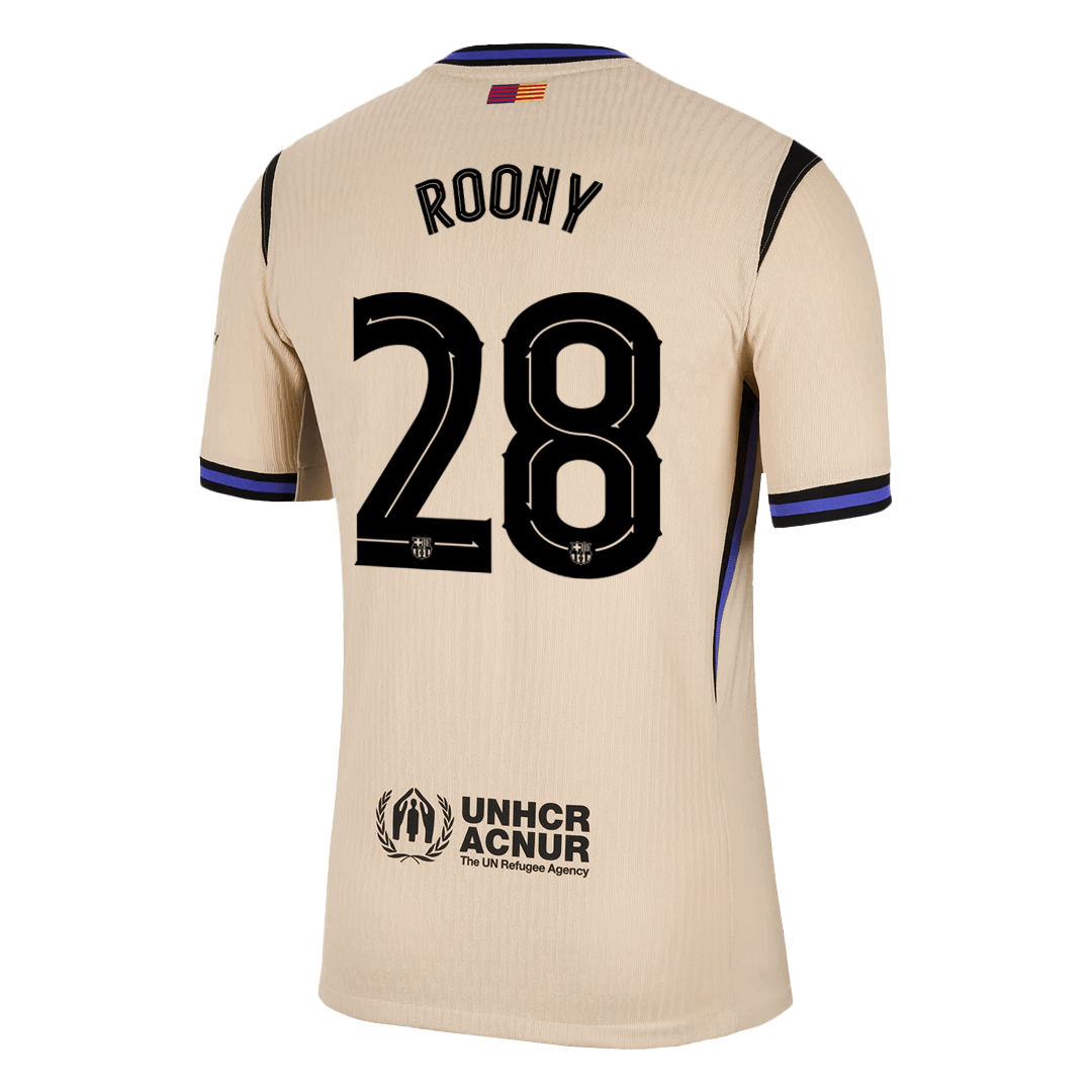 UCL Camiseta Auténtica ROONY #28 Barcelona 2025/26 Segunda Equipación - Version Jugador