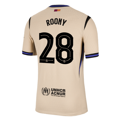 UCL Camiseta Auténtica ROONY #28 Barcelona 2025/26 Segunda Equipación - Version Jugador