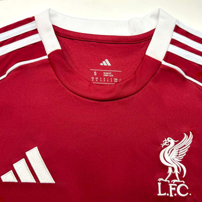 Camiseta KERKEZ #6 Liverpool 2025/26 Primera Equipación-Versión Hincha