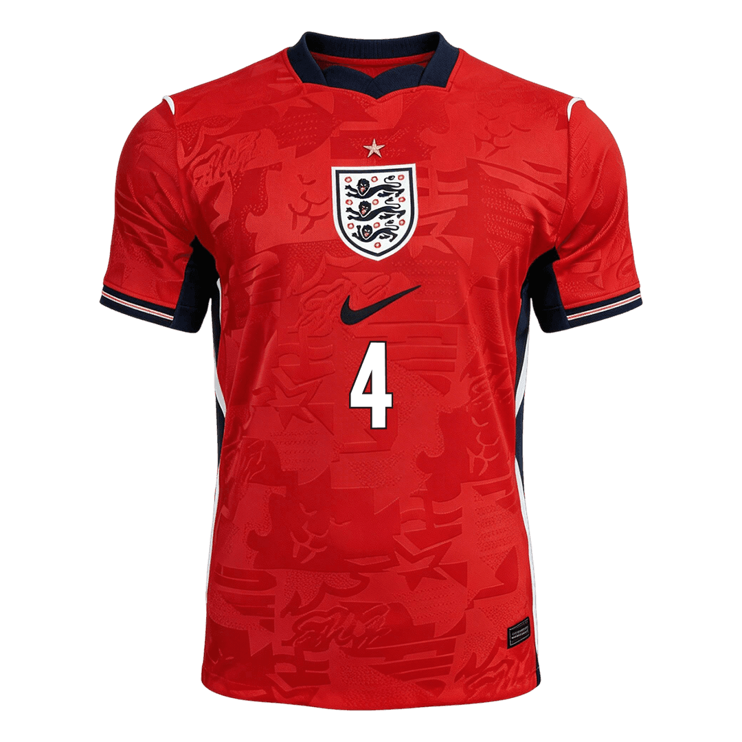 Camiseta Auténtica RICE #4 England 2026 Segunda Equipación Copa del Mundo - Version Jugador