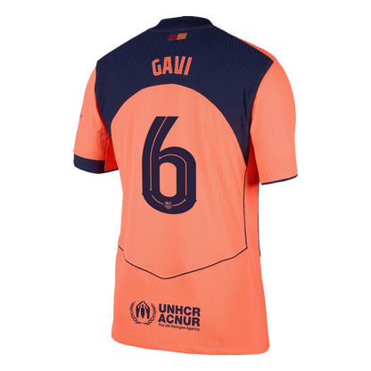 UCL Camiseta Auténtica GAVI #6 Barcelona 2025/26 Tercera Equipación -Versión Jugador-Camisetas Pasion Shop
