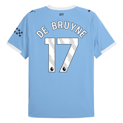 Camiseta DE BRUYNE #17 Manchester City 2025/26 Primera Equipación-Versión Hincha