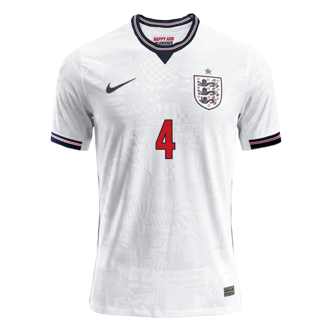 Camiseta Auténtica RICE #4 England 2026 Primera Equipación Copa del Mundo - Version Jugador