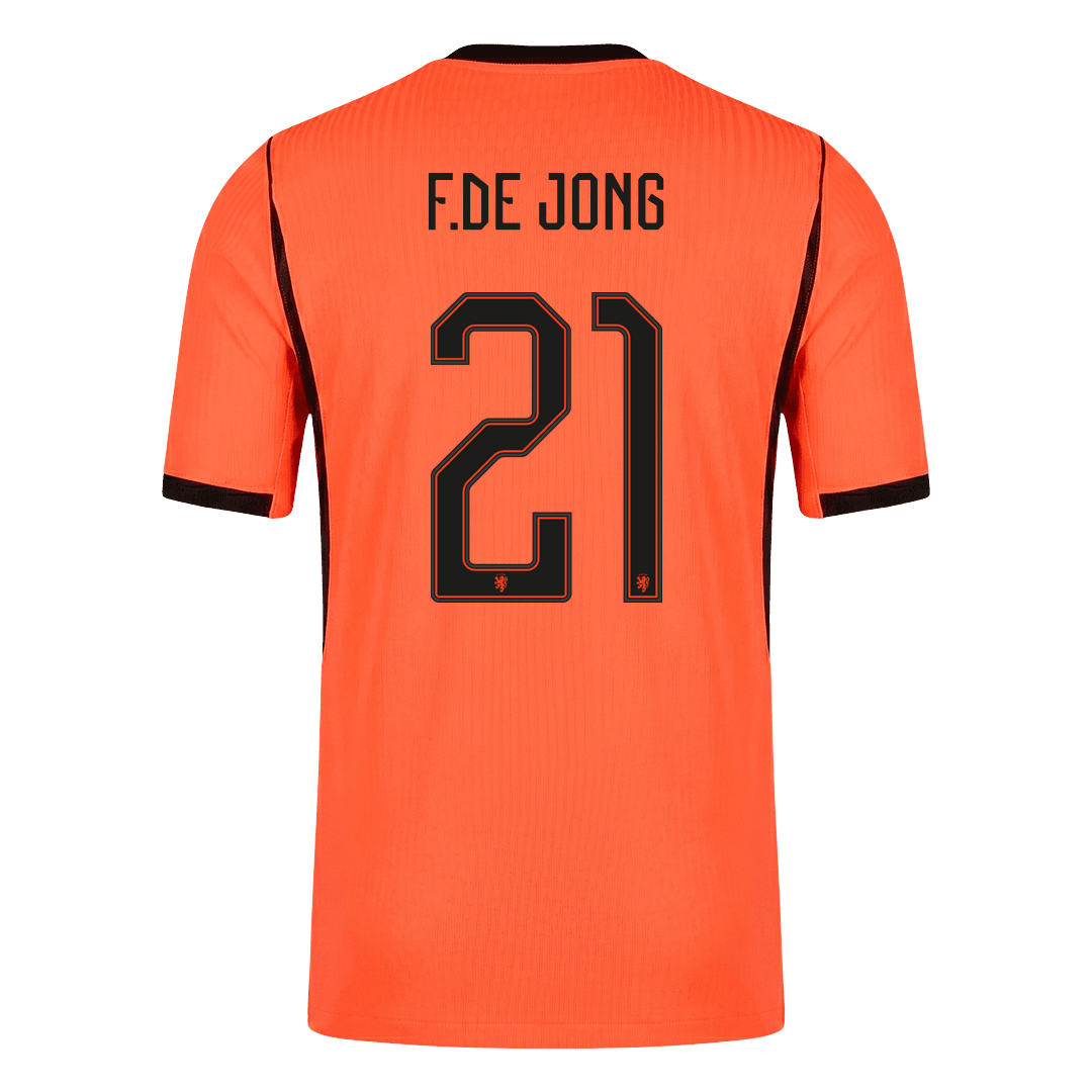 Camiseta Auténtica F.DE JONG #21 Netherlands 2026 Primera Equipación Copa del Mundo - Version Jugador