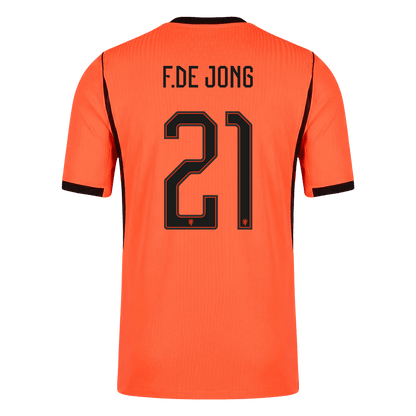 Camiseta Auténtica F.DE JONG #21 Netherlands 2026 Primera Equipación Copa del Mundo - Version Jugador