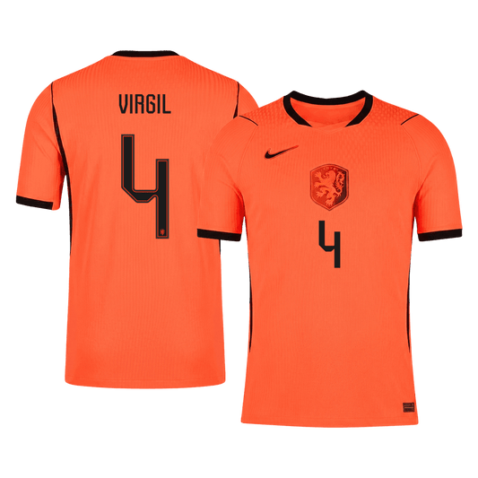 Camiseta Auténtica VIRGIL #4 Netherlands 2026 Primera Equipación Copa del Mundo - Version Jugador