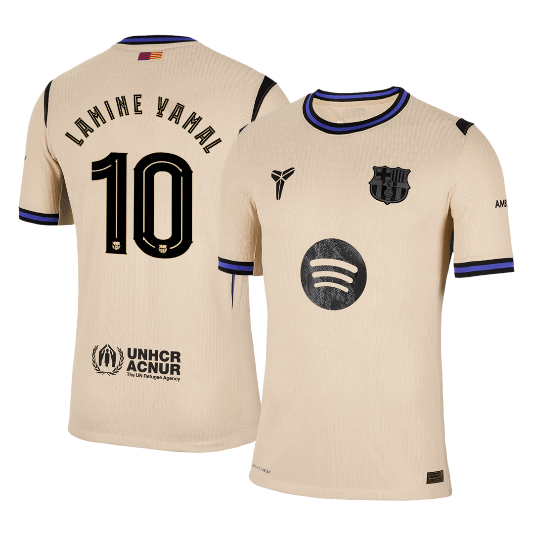 Camiseta Auténtica LAMINE YAMAL #10 Barcelona 2025/26 Segunda Equipación-Versión Jugador