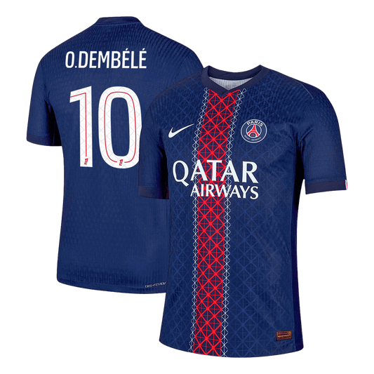 Camiseta Auténtica O.DEMBÉLÉ #10 PSG 2025/26 Primera Equipación-Versión Jugador