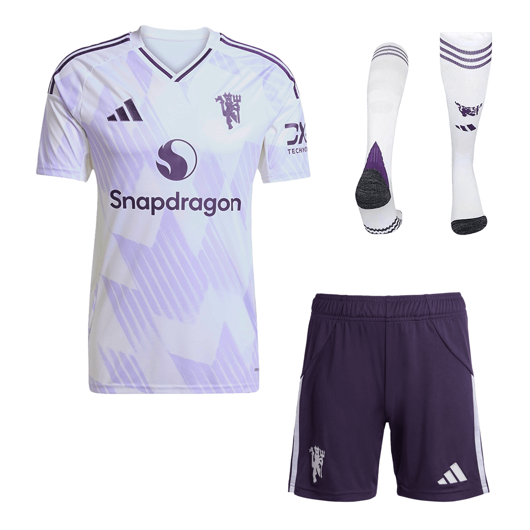 Conjunto Completo Manchester United 2025/26 Segunda Equipación camiseta de fútbol
