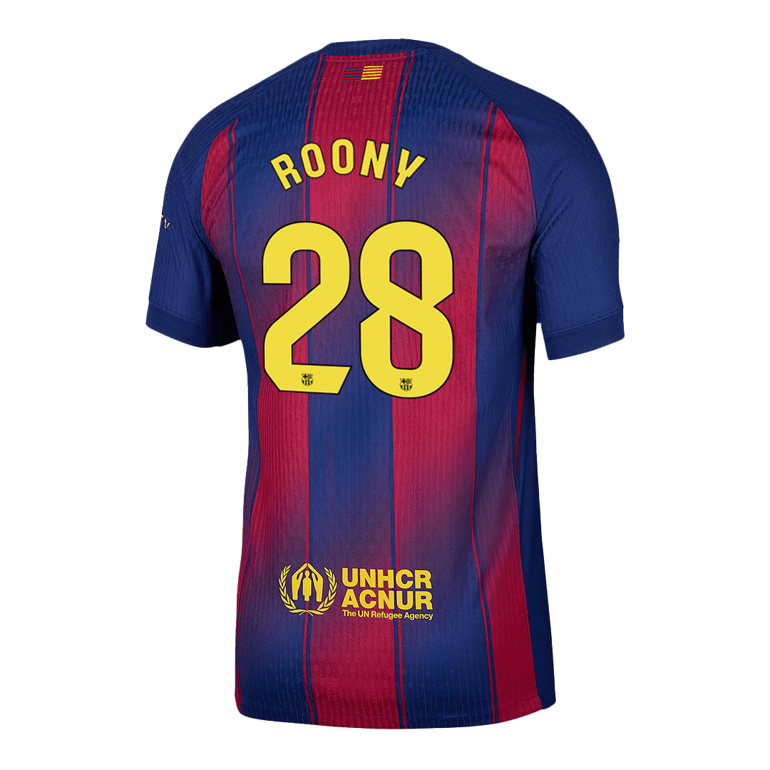 Camiseta Auténtica ROONY #28 Barcelona 2025/26 Primera Equipación - Version Jugador