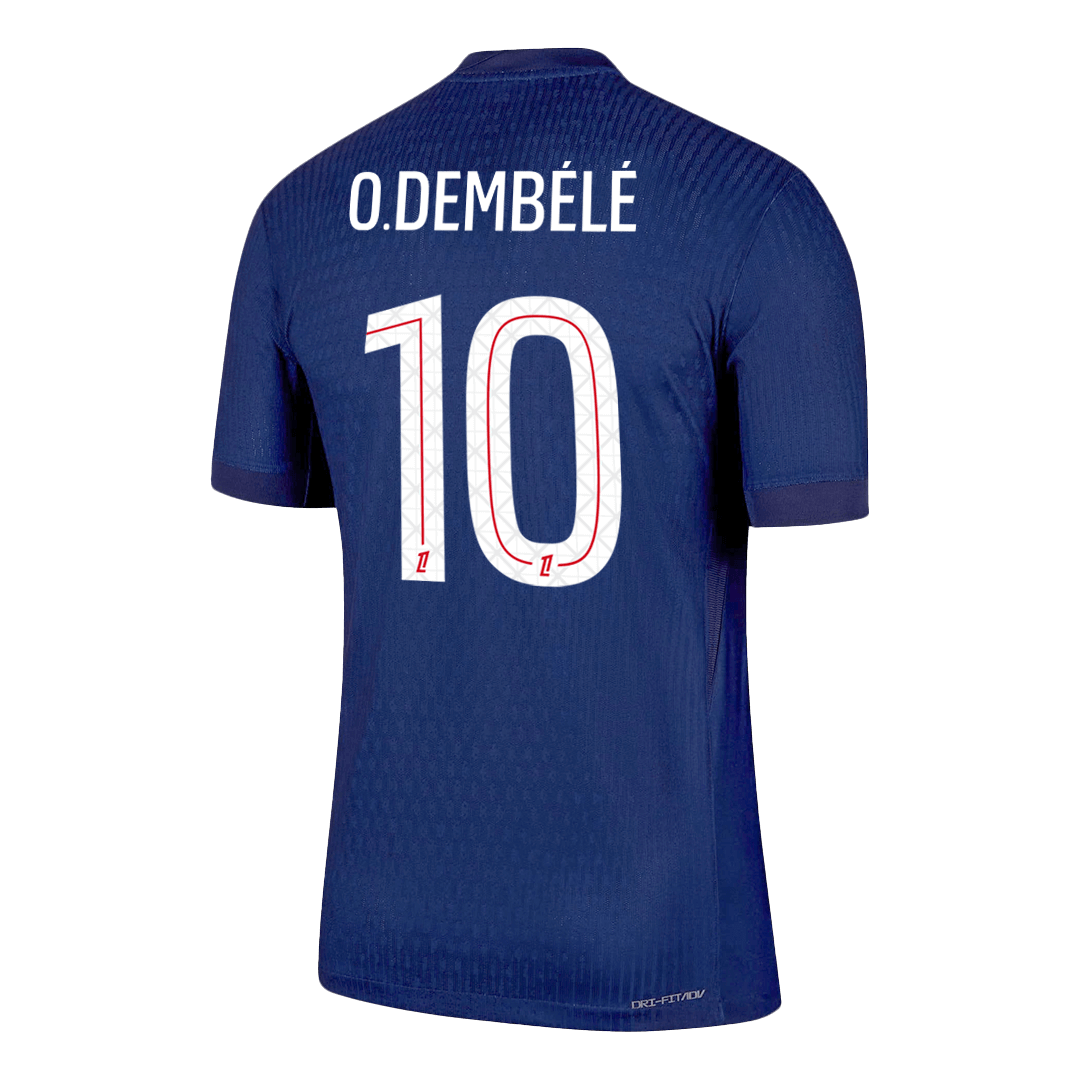 Camiseta Auténtica O.DEMBÉLÉ #10 PSG 2025/26 Primera Equipación-Versión Jugador-Camisetas Pasion Shop