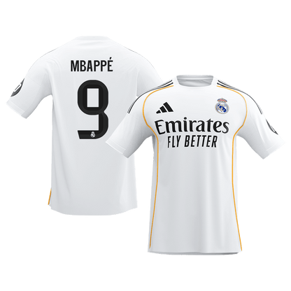 Calidad Premium Camiseta MBAPPÉ #9 Real Madrid 2025/26 Primera Equipación-Versión Hincha