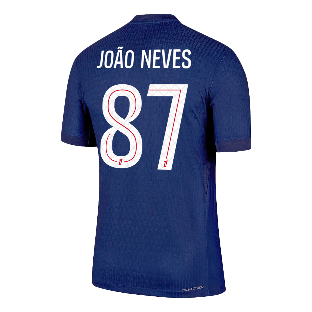 Camiseta Auténtica JOÃO NEVES #87 PSG 2025/26 Primera Equipación - Version Jugador