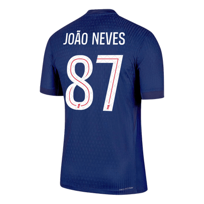 Camiseta Auténtica JOÃO NEVES #87 PSG 2025/26 Primera Equipación - Version Jugador