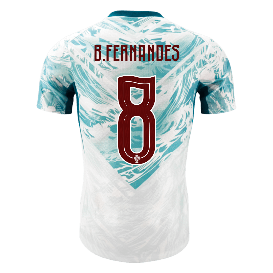 Camiseta Auténtica B.FERNANDES #8 Portugal 2026 Segunda Equipación Copa del Mundo - Version Jugador