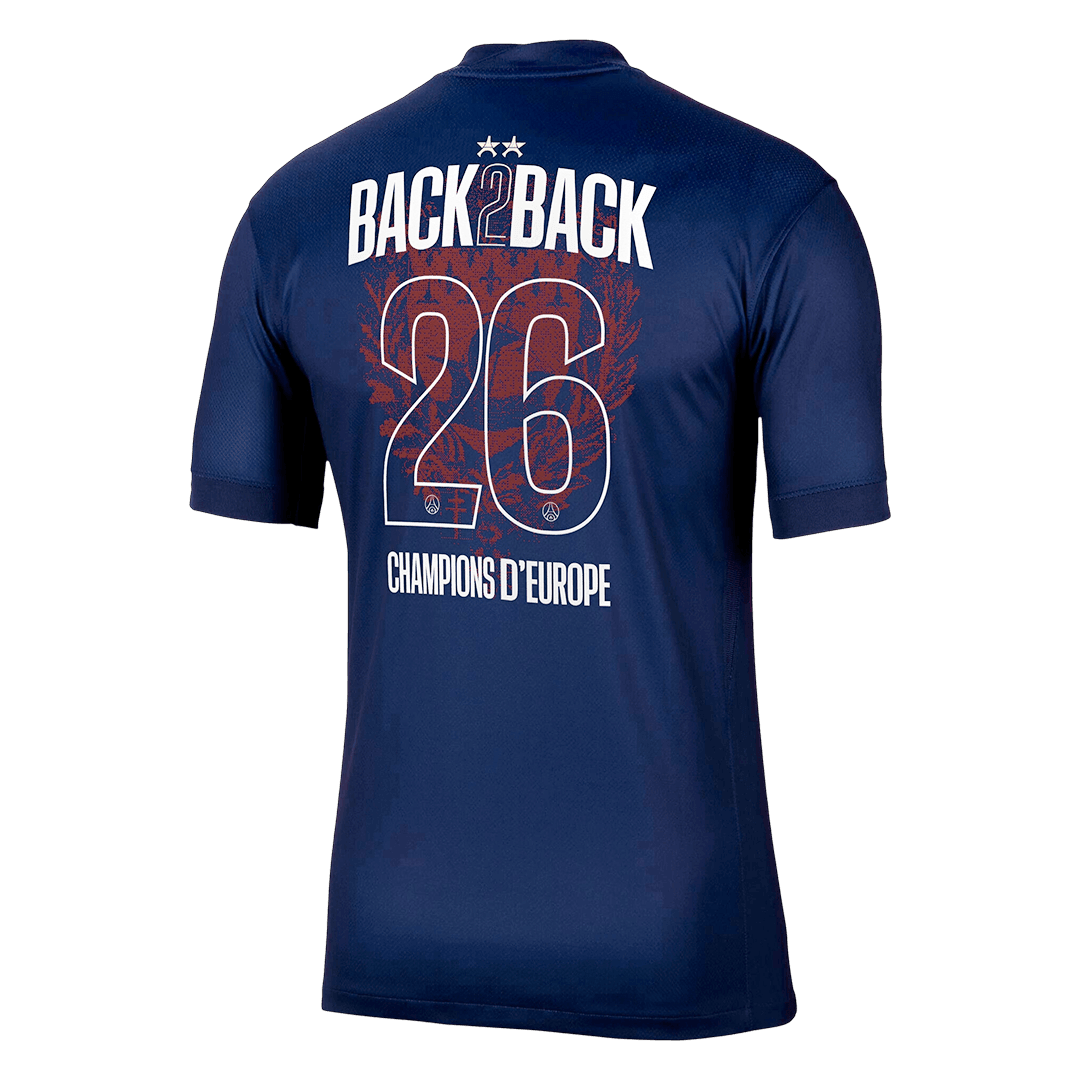 Camiseta Champions of Europe #26 PSG 2025/26 Primera Equipación - Version Hincha - Calidad premium