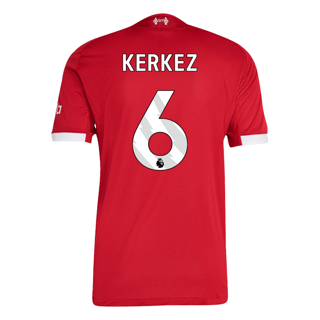 Camiseta Auténtica KERKEZ #6 Liverpool 2025/26 Primera Equipación-Versión Jugador-Camisetas Pasion Shop