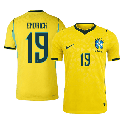 Camiseta Auténtica ENDRICK #19 Brazil 2026 Primera Equipación Copa del Mundo - Version Jugador