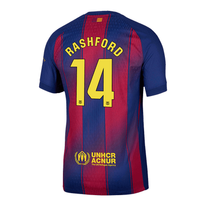 Camiseta Auténtica RASHFORD #14 Barcelona 2025/26 Primera Equipación-Versión Jugador-Camisetas Pasion Shop
