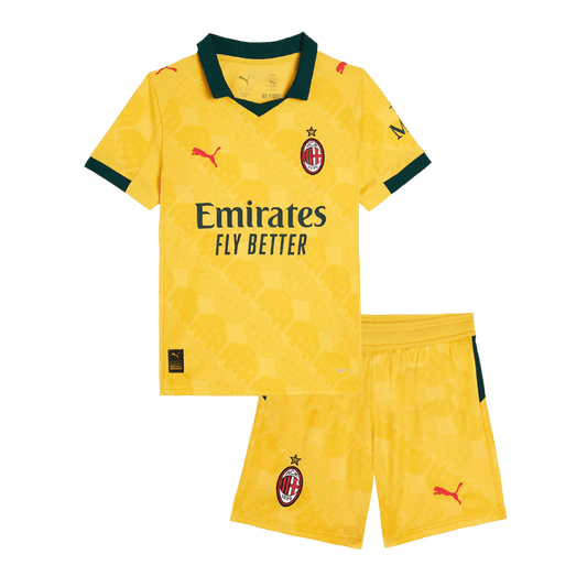 Conjunto Infantil AC Milan 2025/26 Tercera Equipación Kids camiseta de fútbol