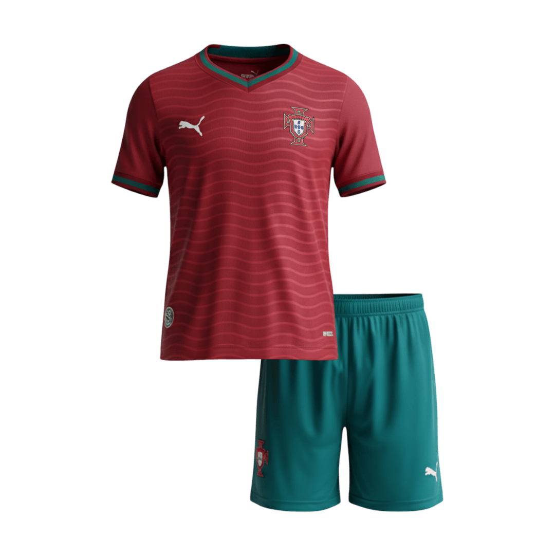 Conjunto Infantil Portugal 2026 Primera Equipación Copa del Mundo camiseta de fútbol