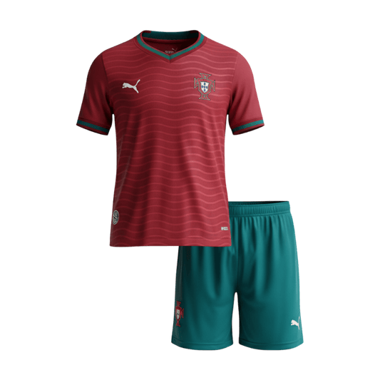 Conjunto Infantil Portugal 2026 Primera Equipación Copa del Mundo camiseta de fútbol