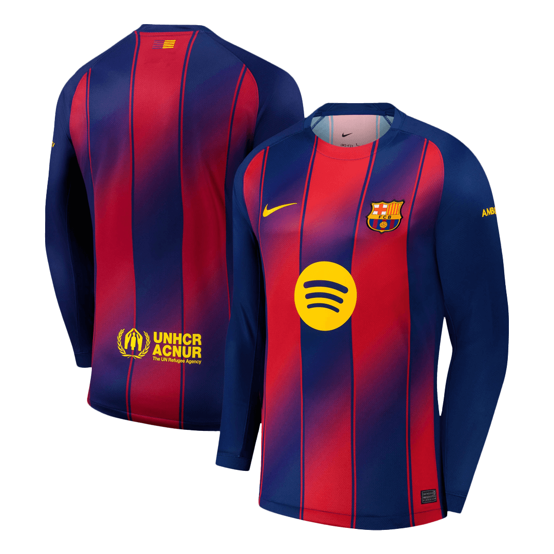 Camiseta Manga Larga Barcelona 2025/26 Primera Equipación-Versión Hincha-Camisetas Pasion Shop