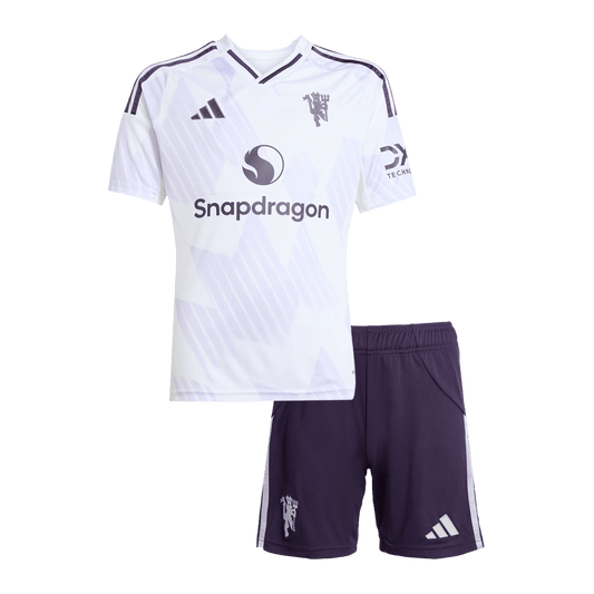 Miniconjunto Manchester United 2025/26 Segunda Equipación Niño camiseta de fútbol