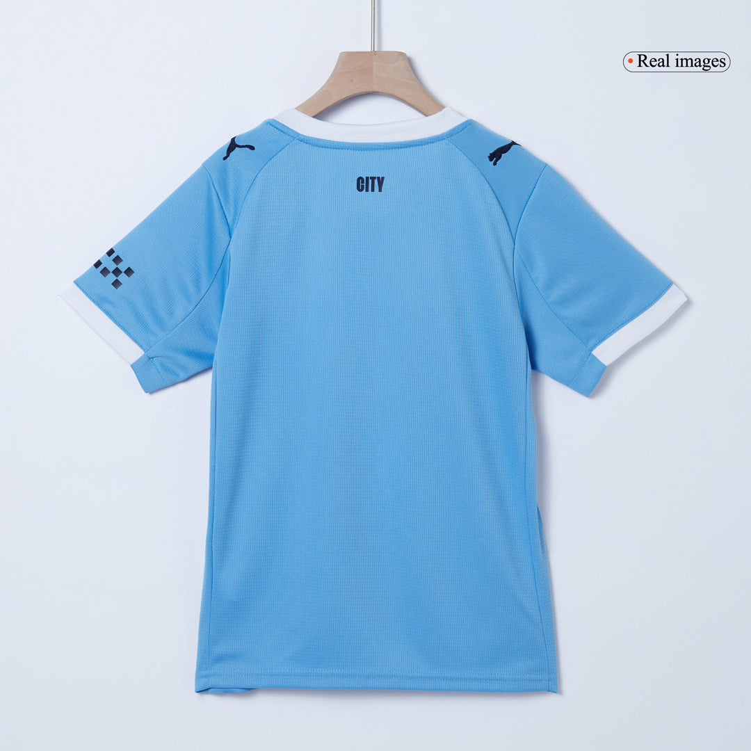 Conjunto Infantil Completo Manchester City 2025/26 Primera Equipación Kids-Camisetas Pasion Shop