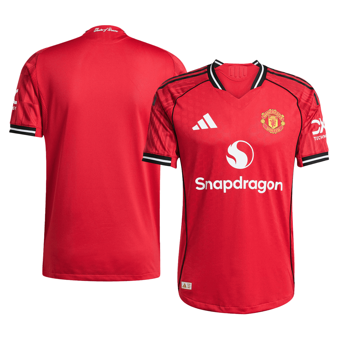 Camiseta Auténtica Manchester United 2025/26 Primera Equipación-Versión Jugador-Camisetas Pasion Shop