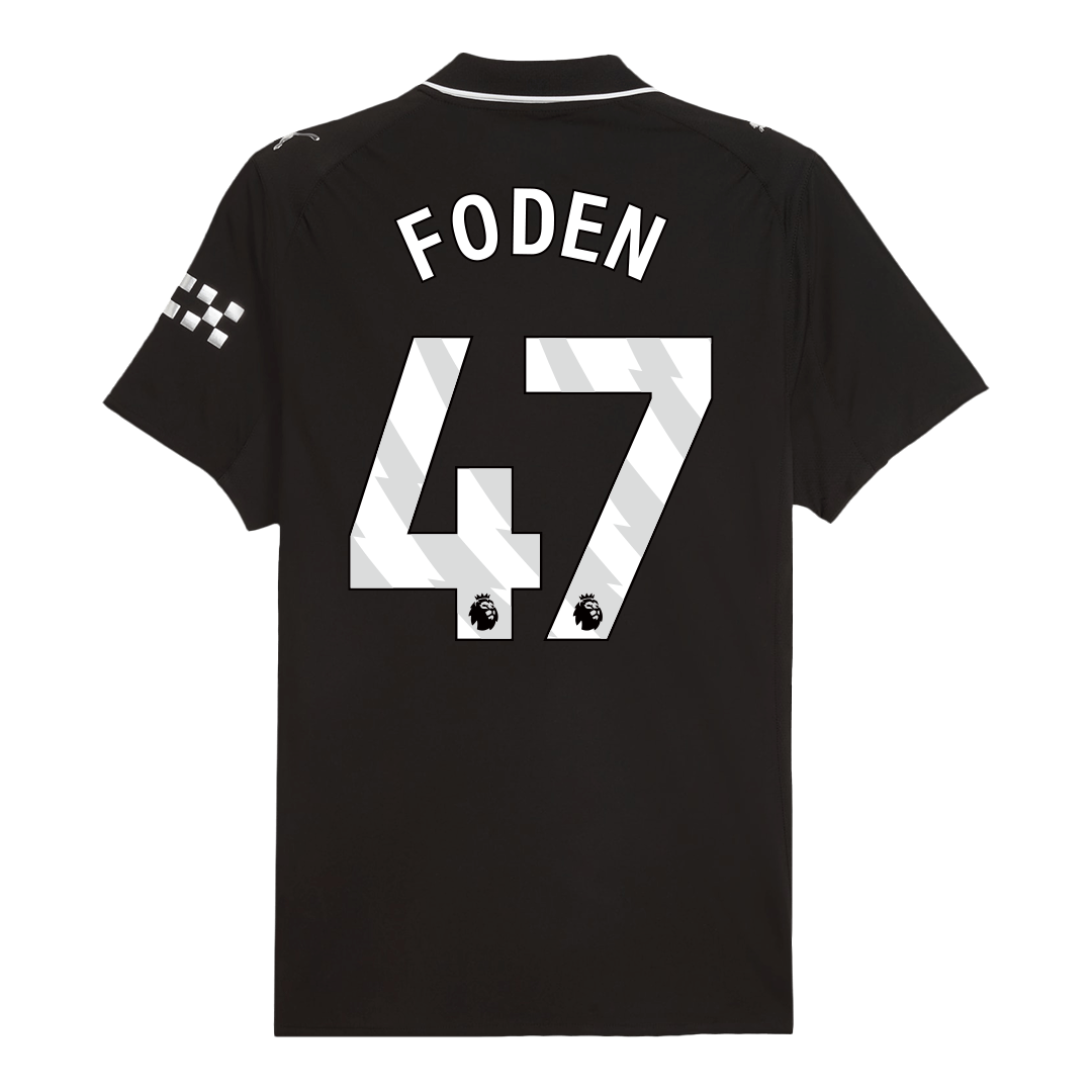 Camiseta Auténtica FODEN #47 Manchester City 2025/26 Segunda Equipación-Versión Jugador-Camisetas Pasion Shop