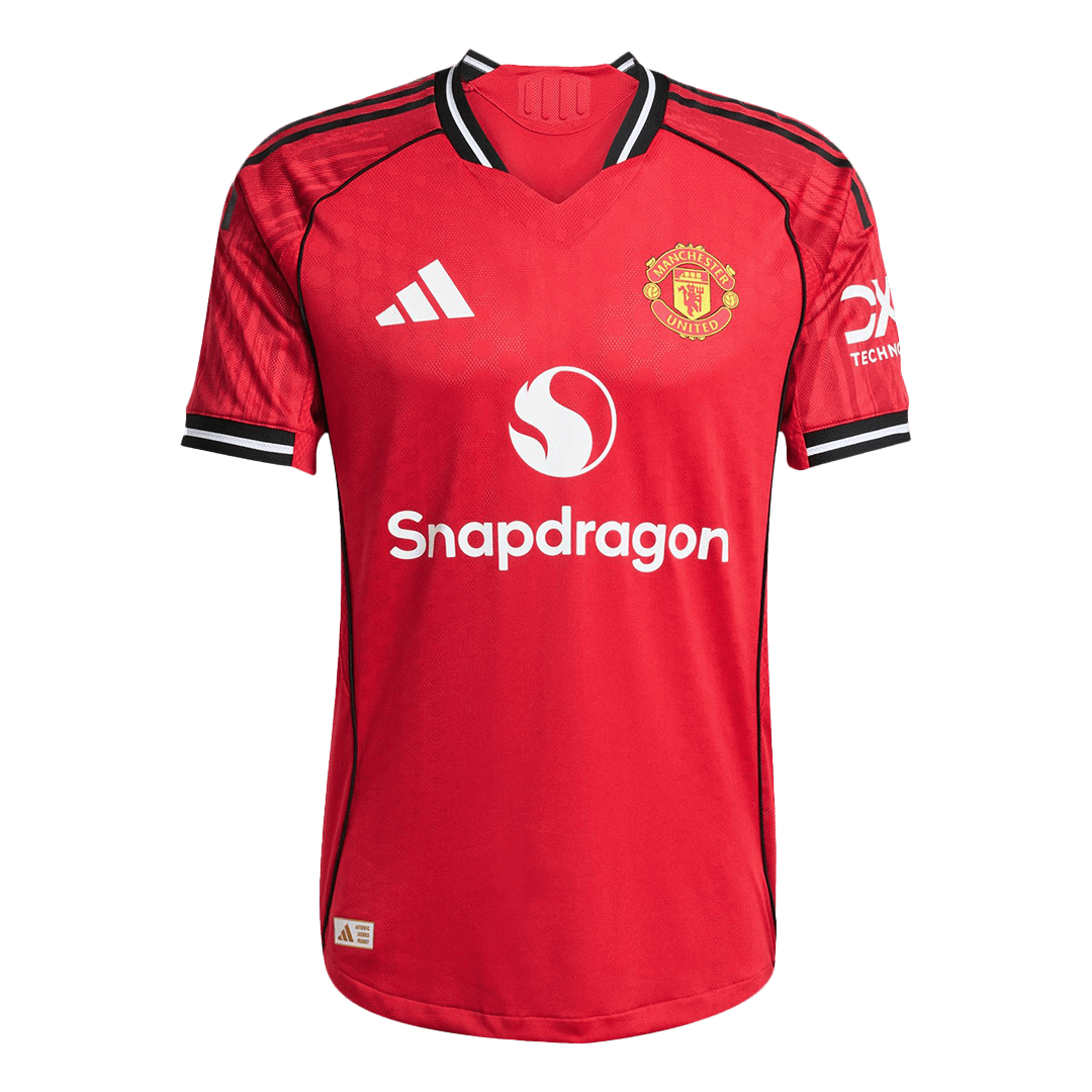 Camiseta Auténtica Manchester United 2025/26 Primera Equipación-Versión Jugador