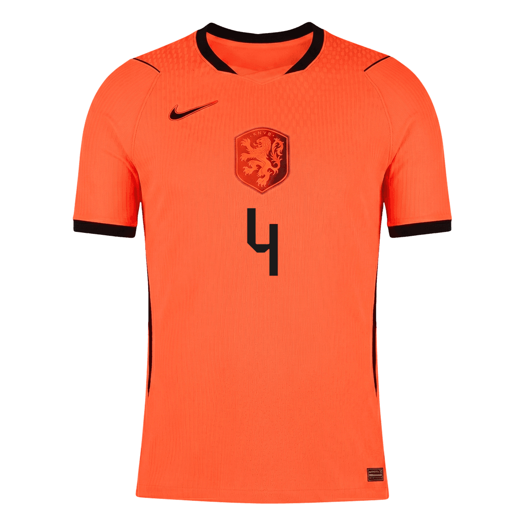 Camiseta Auténtica VIRGIL #4 Netherlands 2026 Primera Equipación Copa del Mundo - Version Jugador