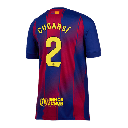 Camiseta CUBARSÍ #2 Barcelona 2025/26 Primera Equipación-Versión Hincha-Camisetas Pasion Shop