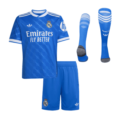 Conjunto Infantil Completo Real Madrid 2025/26 Tercera Equipación Kids camiseta de fútbol