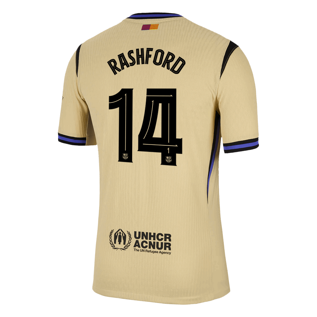 UCL Camiseta Auténtica RASHFORD #14 Barcelona 2025/26 Segunda Equipación-Versión Jugador-Camisetas Pasion Shop