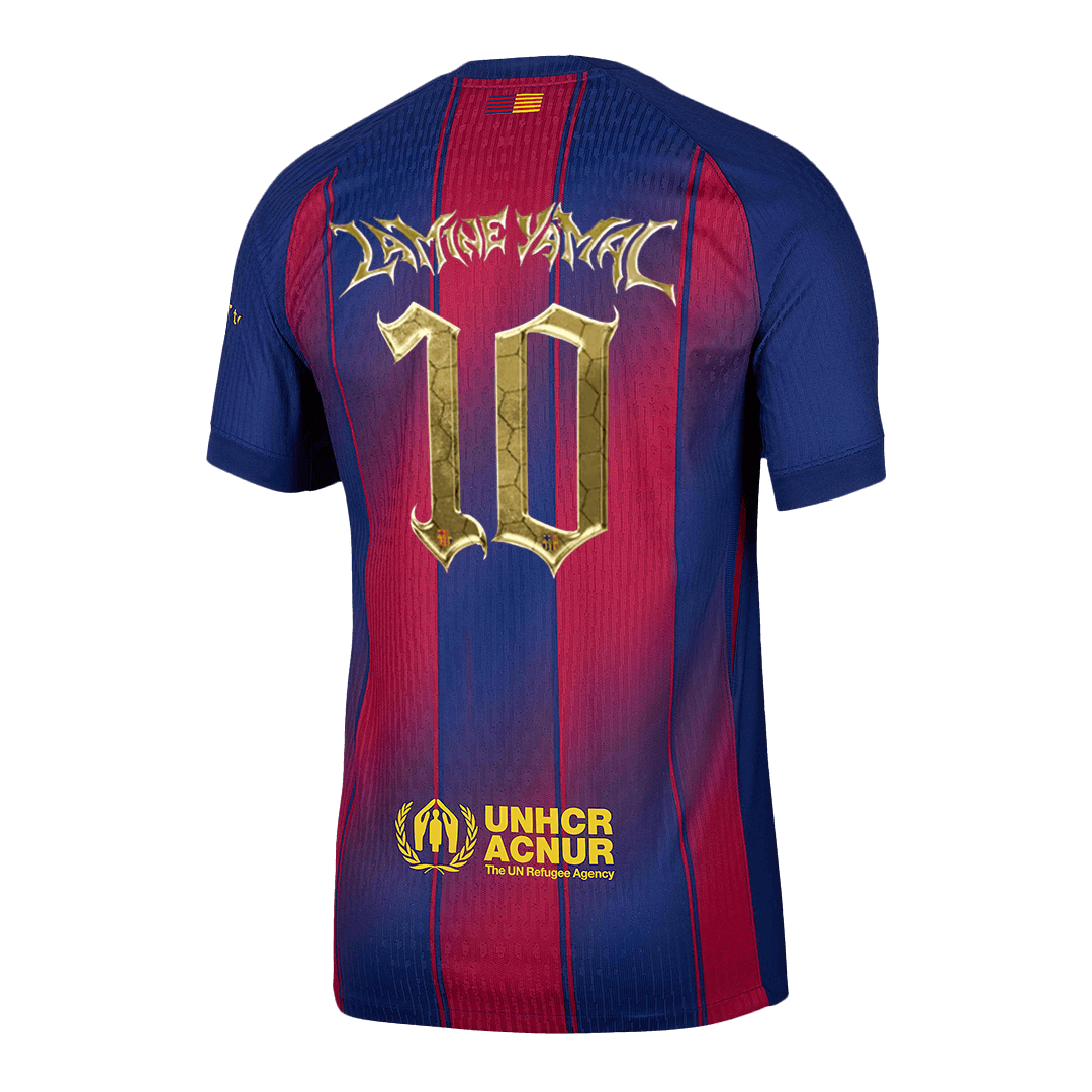 Camiseta Auténtica LAMINE YAMAL #10 Barcelona 2025/26 Primera Equipación - Version Jugador