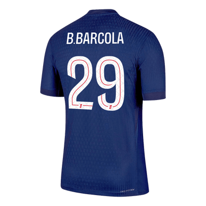 Camiseta Auténtica B.BARCOLA #29 PSG 2025/26 Primera Equipación-Versión Jugador-Camisetas Pasion Shop