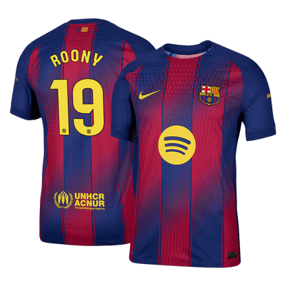 Camiseta Auténtica ROONY #19 Barcelona 2025/26 Primera Equipación -Versión Jugador