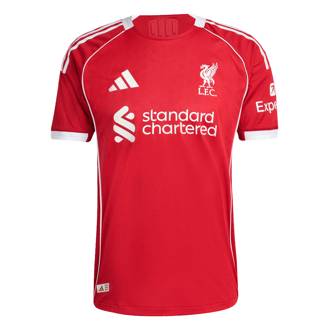 Camiseta Auténtica Liverpool 2025/26 Primera Equipación-Versión Jugador