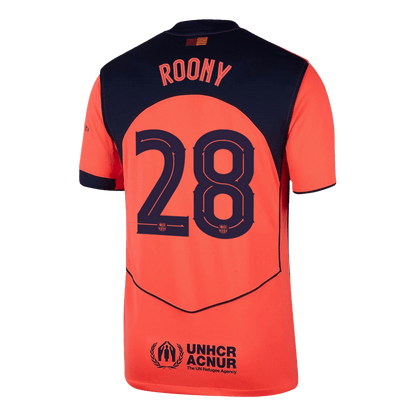 Camiseta ROONY #28 Barcelona 2025/26 Tercera Equipación - Versión Hincha