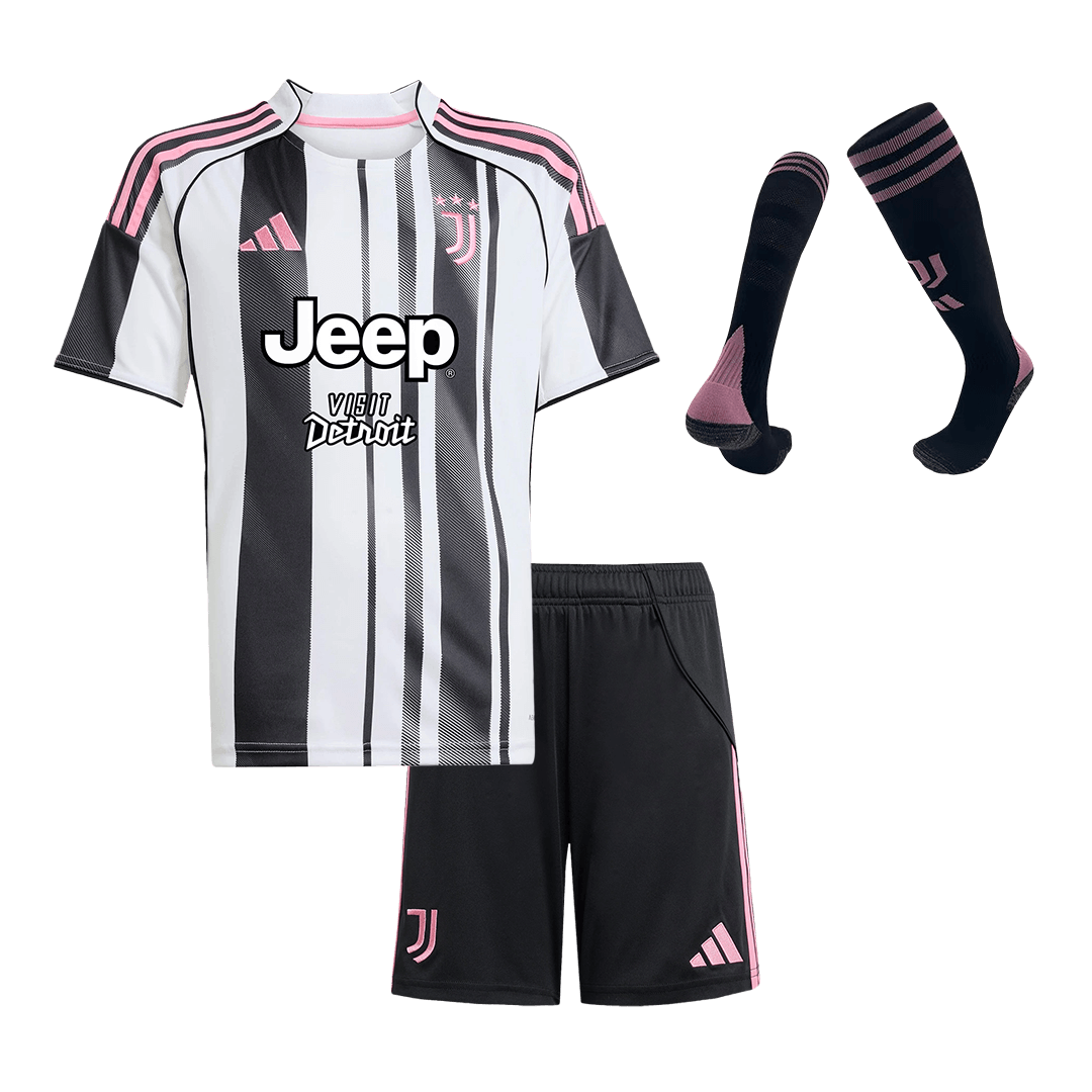 Conjunto Infantil Completo Juventus 2025/26 Primera Equipación Kids camiseta de fútbol