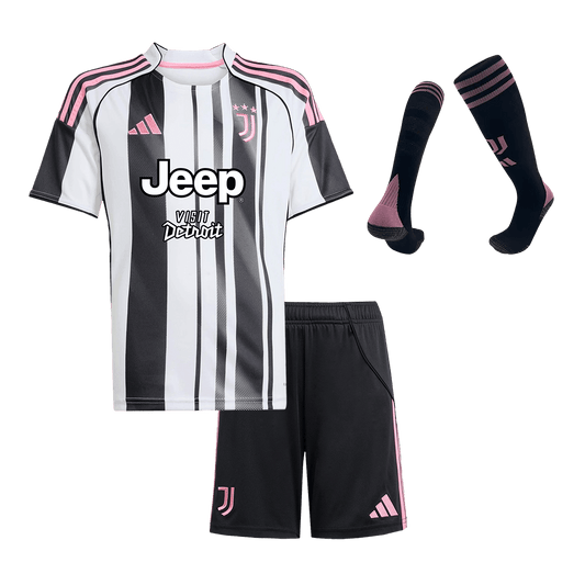 Conjunto Infantil Completo Juventus 2025/26 Primera Equipación Kids camiseta de fútbol