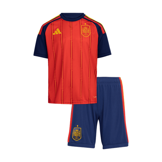 Conjunto Infantil Spain 2026 Primera Equipación Copa del Mundo camiseta de fútbol