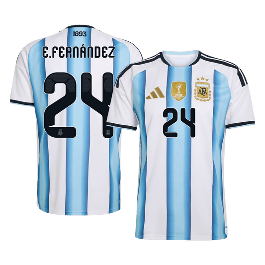 Camiseta E. FERNÁNDEZ #24 Argentina 2026 Primera Equipación Copa del Mundo - Version Hincha - Calidad premium