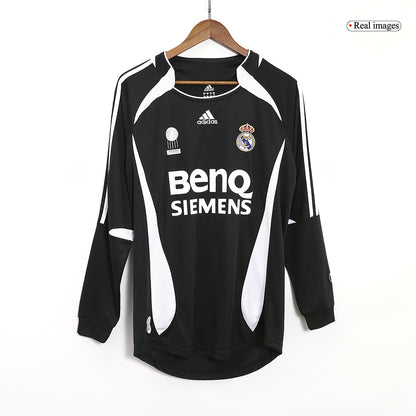 Retro 2006/07 SERGIO RAMOS #4 Real Madrid Segunda Equipación Manga Larga